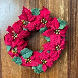 NEW Christmas Pointsettia Wreath